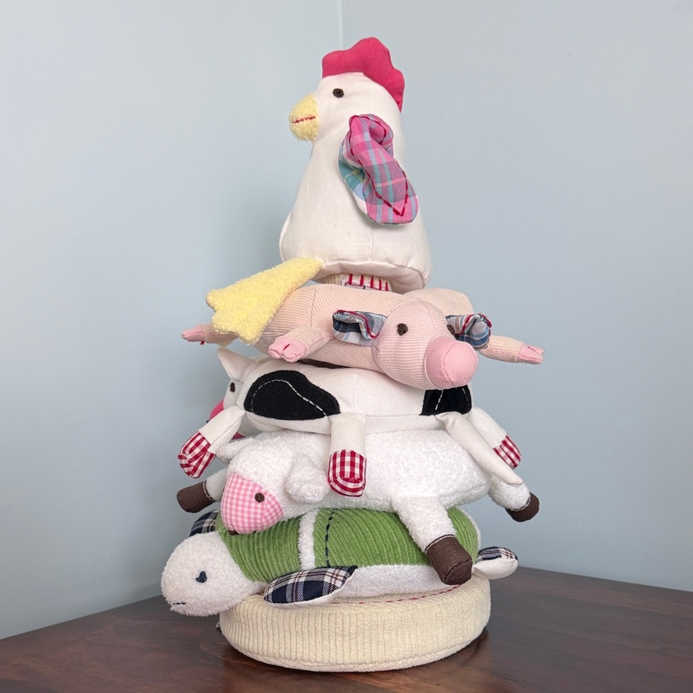 Pottery Barn Kids ‘Fun on the Farm’ Stacking Plush Toy Set